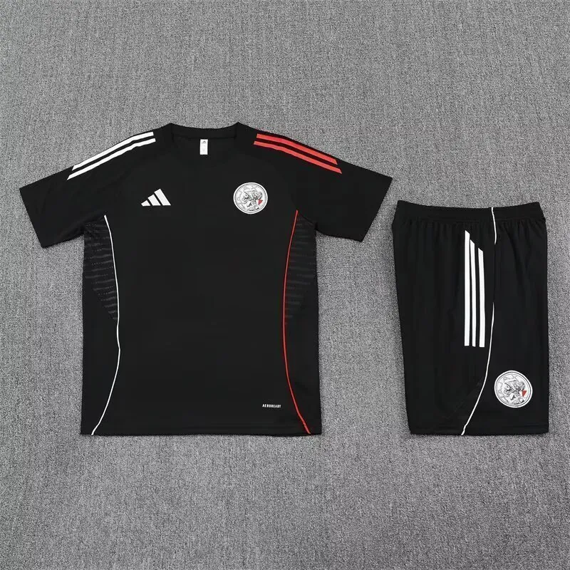 25-26 Ajax Training Soccer Suit Black Kit AAAAJersey Yupoo 1