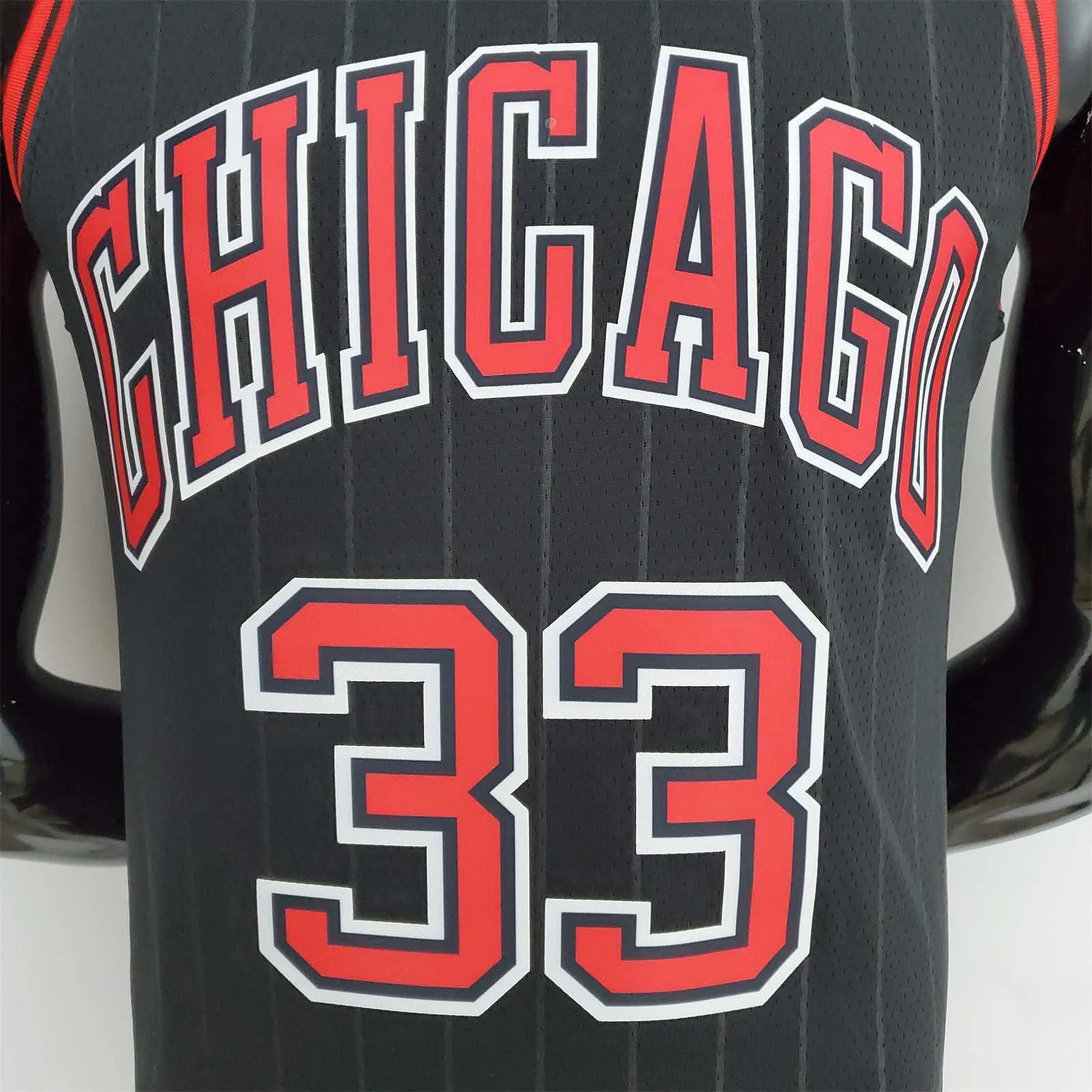 75th Anniversary Pippen#33 Bulls Flyers Black NBA Jersey 3