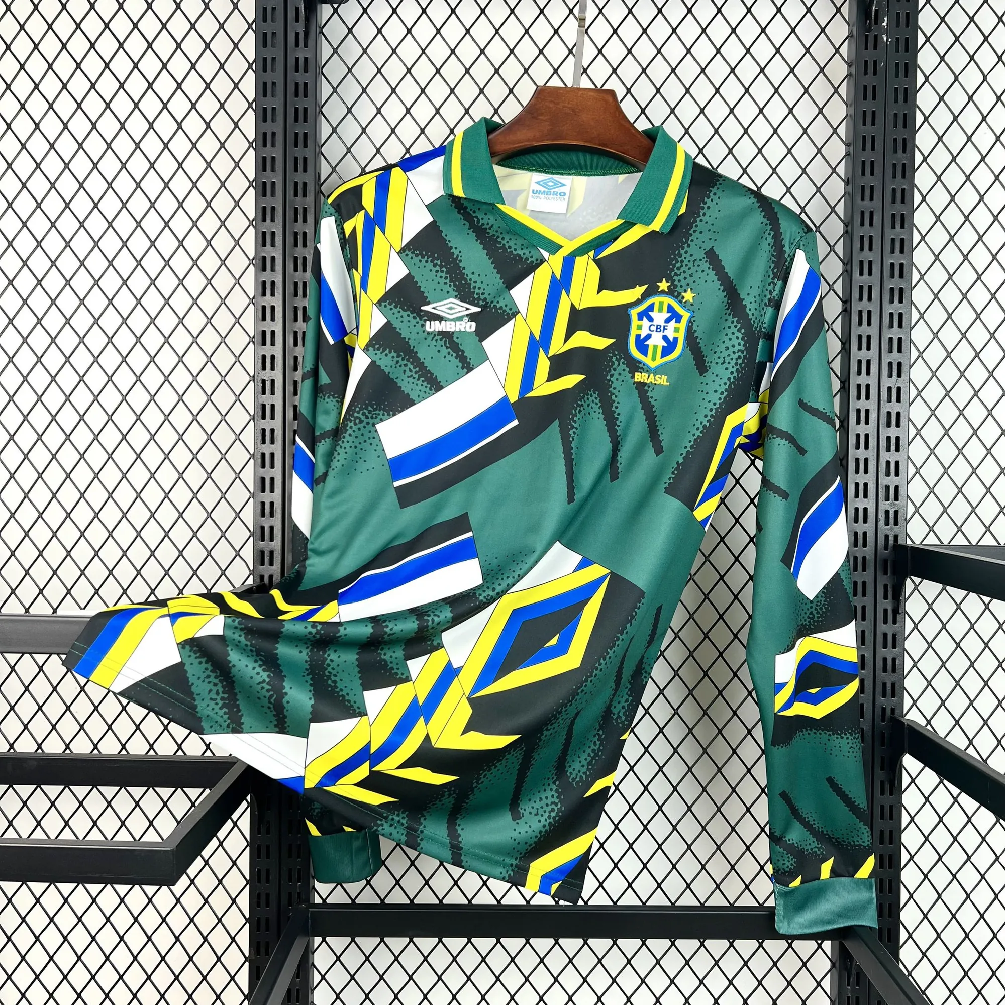 1994 Brazil Retro Mens Goalkeeper Kit Football Long Sleeve Shirt AAAAJersey Supply Yupoo 7 5