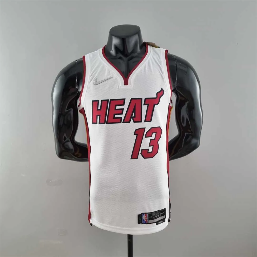 75th Anniversary Miami Heat ADEBAYO#13 White NBA Jersey 10