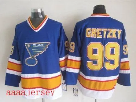 St. Louis Blues retro ice hockey jersey M-3XL 圣路易蓝调队复古冰球服 2