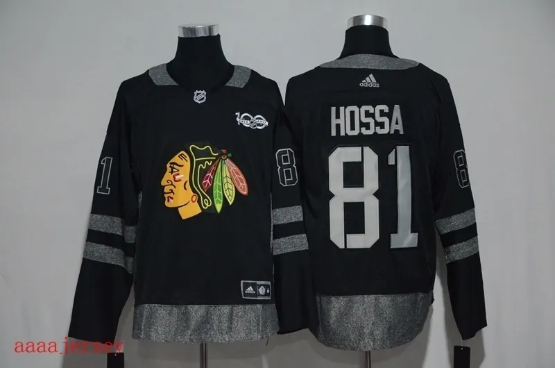 Chicago Blackhawks 100 anniversary ice hockey jersey M-3XL 芝加哥黑鹰队100周年纪念版冰球服 7