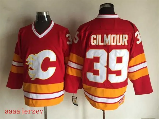 Calgary Flames retro ice hockey jersey M-3XL 卡加利火焰队复古冰球服 9