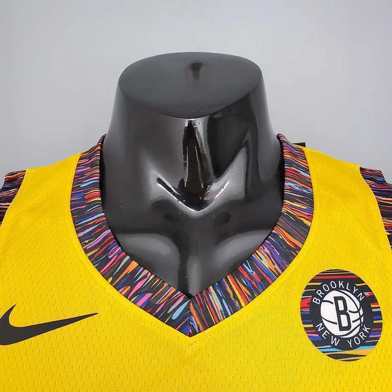 Irving#11 Brooklyn Nets Commemorative Edition Yellow 8