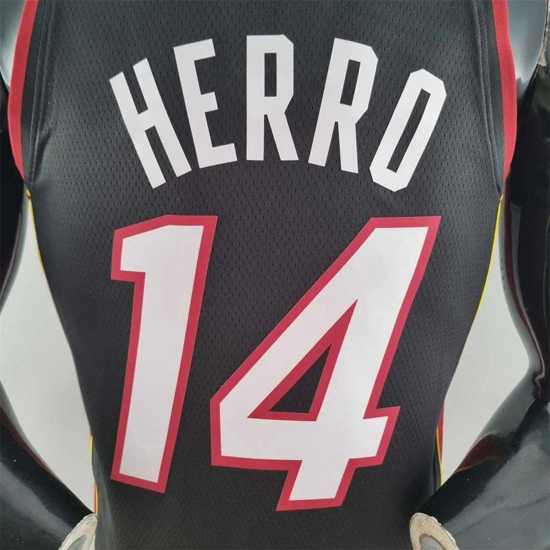 75th Anniversary Miami Heat HERRO#14 black NBA Jersey 8