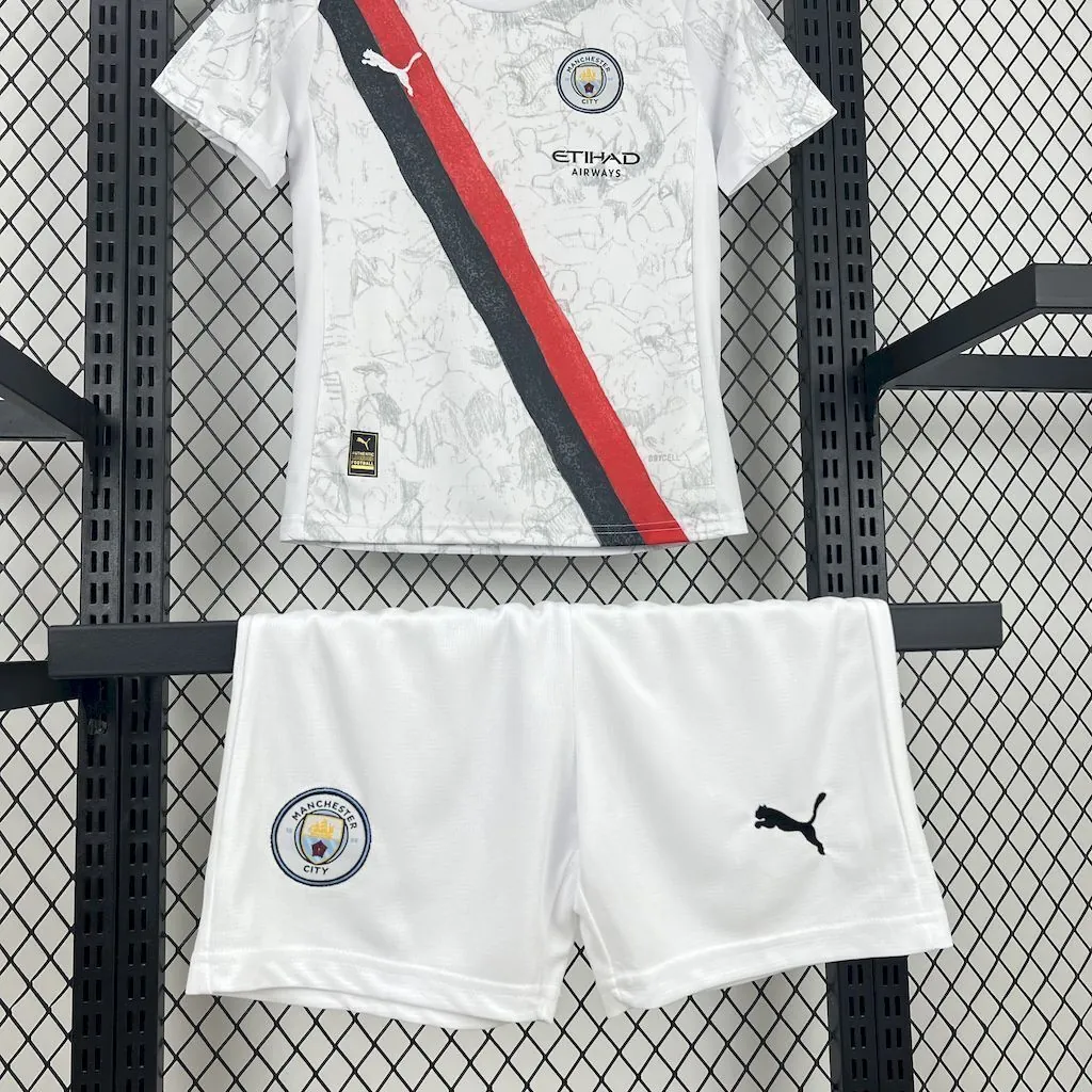 25-26 Manchester City Away Kid Kits Youth Apparels AAAAJersey Dropship Yupoo 4