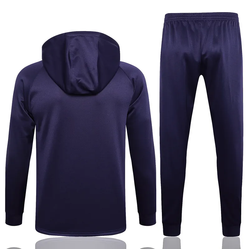 23-24 PSG Navy Hoodie Jacket Suits Long Sleeve Zipper Tracksuit Cheap Jerseys Yupoo 1