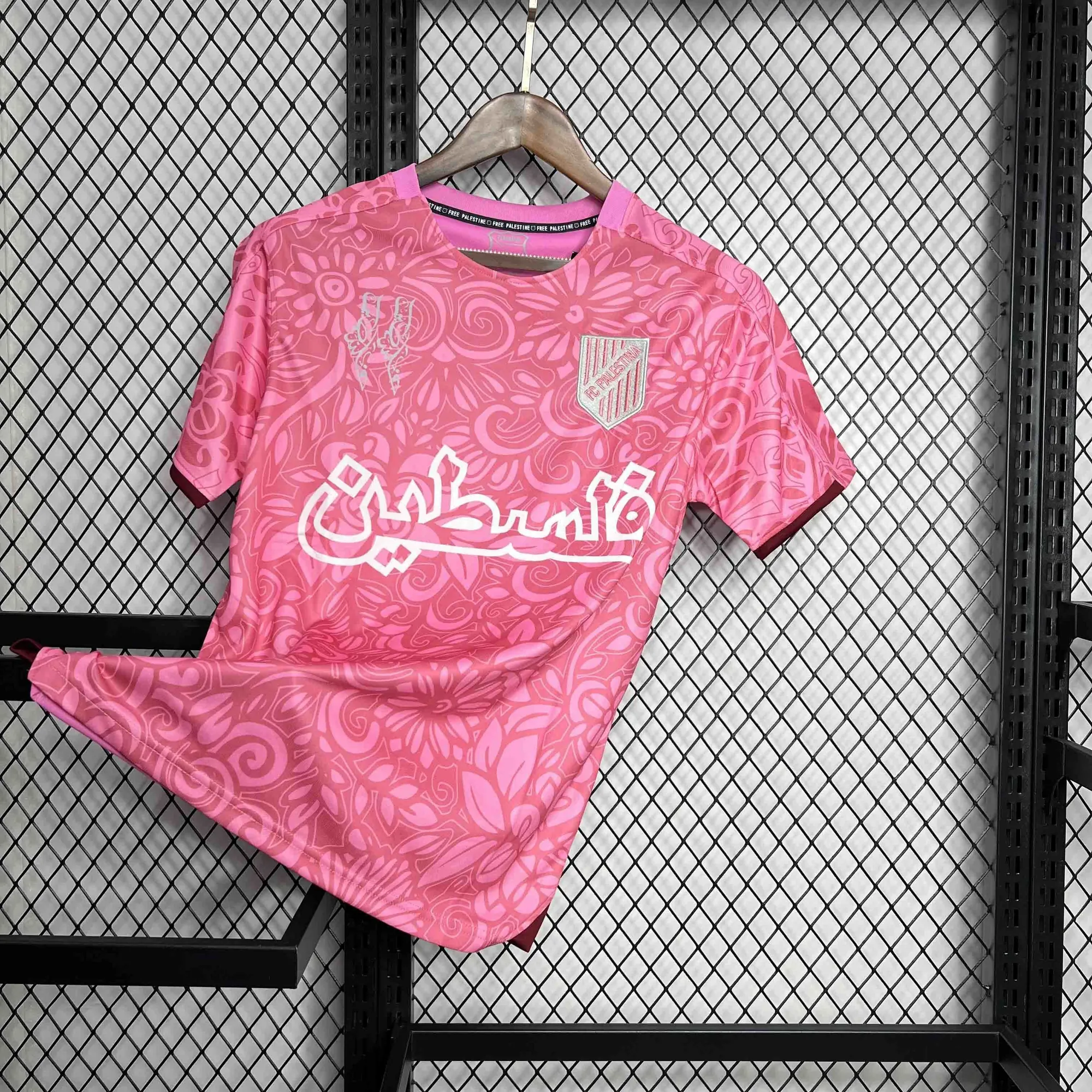 2024 Palestina Training Pink Kit Football Apparel AAAAJersey Wholesale Yupoo 2