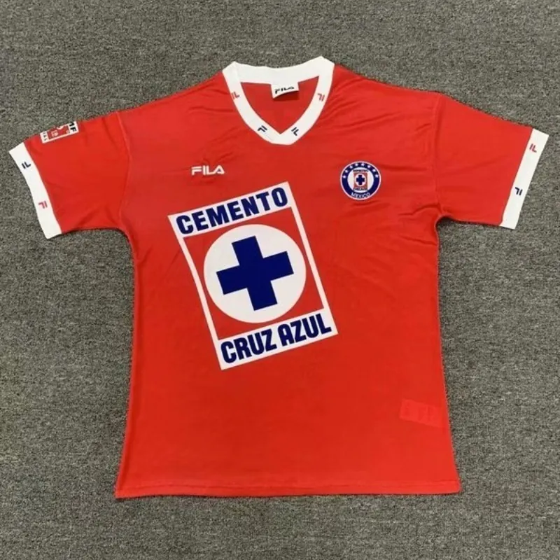 1996 Cruz Azul Third Red Retro Kit Vintage Shirt Soccer Jerseys Yupoo 2