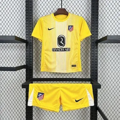 25-26 Atletico Madrid Yellow Goalkeeper Kid Kits Youth Apparels Sino AAAAJersey Supply Yupoo 10
