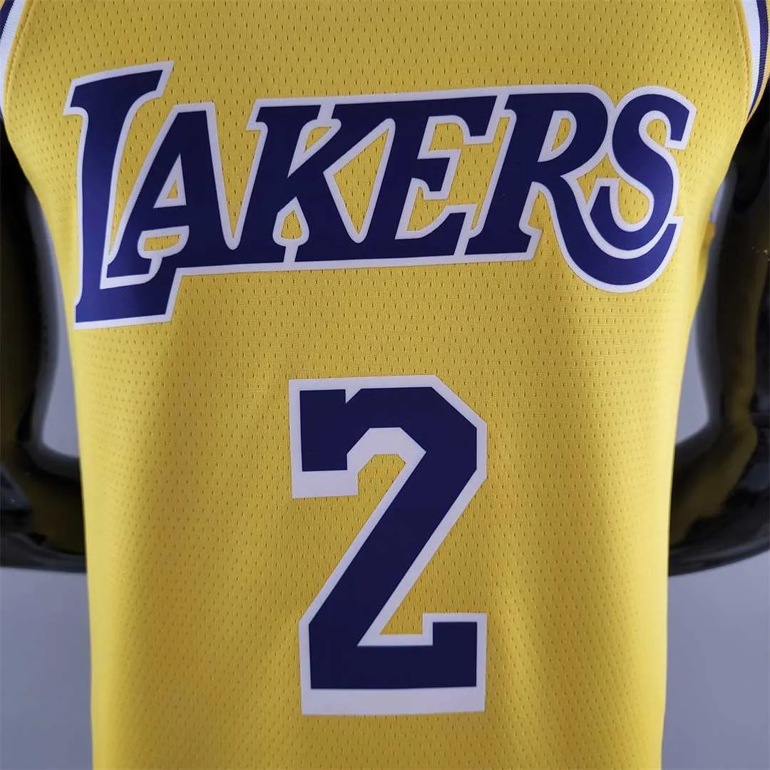 75th Anniversary IRVING #2 Los Angeles Lakers Yellow NBA Jersey 6