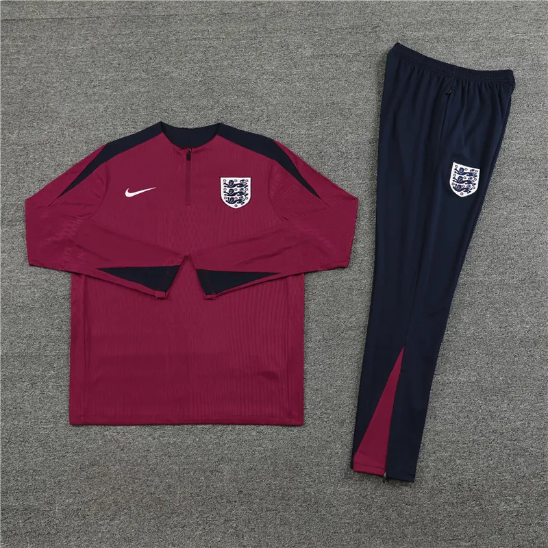 2024 England Player Long Sleeve Training Suit Football Shirts 3