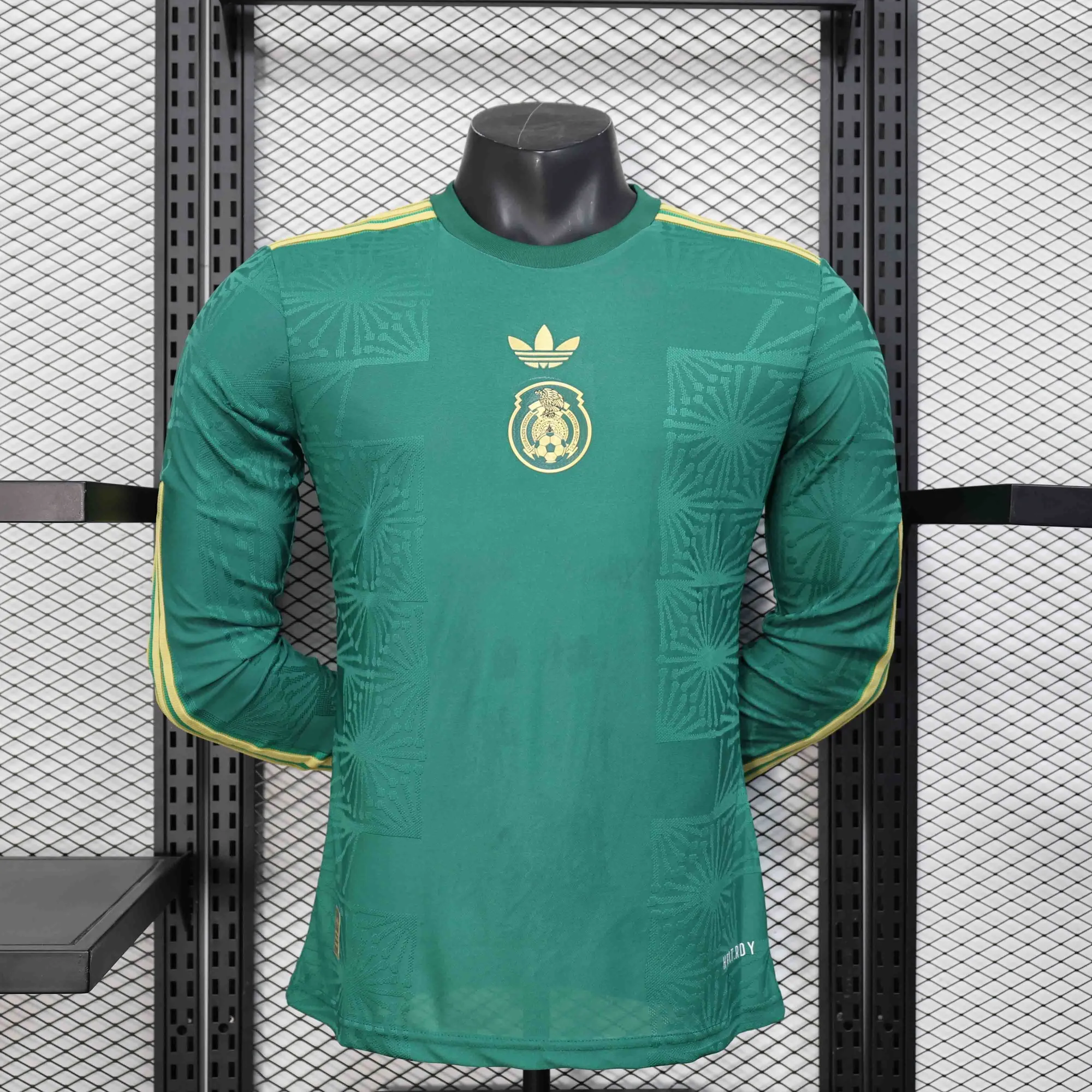 2025 Mexico Gold Cup Green Long Sleeve Kit Player Version Shirt AAAAJersey Supply Yupoo 2
