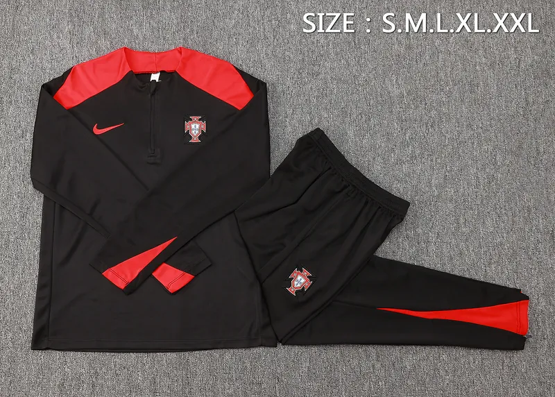 2024 Portugal Long Sleeve Training Suit Football Shirts 1