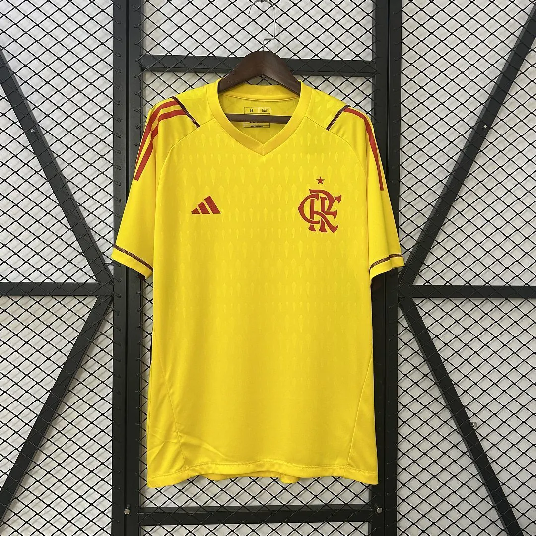 24-25 Flamengo Goalkeeper Yellow Kit Soccer T-Shirt AAAAJersey Dropship Yupoo 7