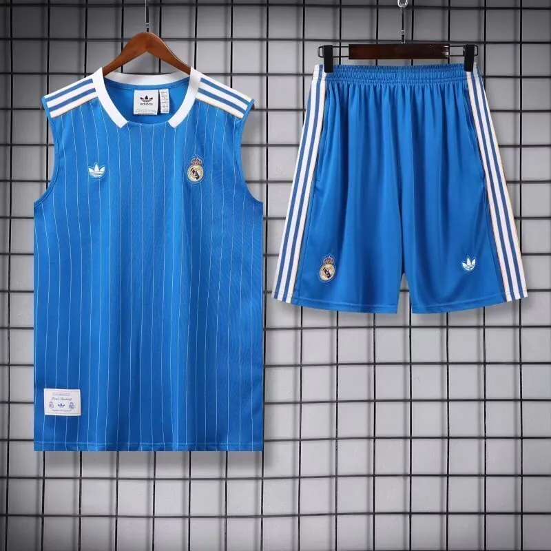 25-26 Real Madrid Blue Casual Vest Kit Football AAAAJersey Yupoo 2