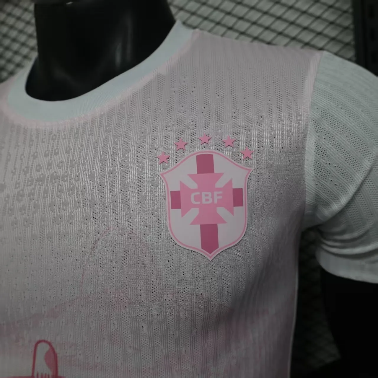 2025 Brazil Cristo Redentor Pink Special Edition Football Player Version T-Shirt AAAAJersey Yup 1