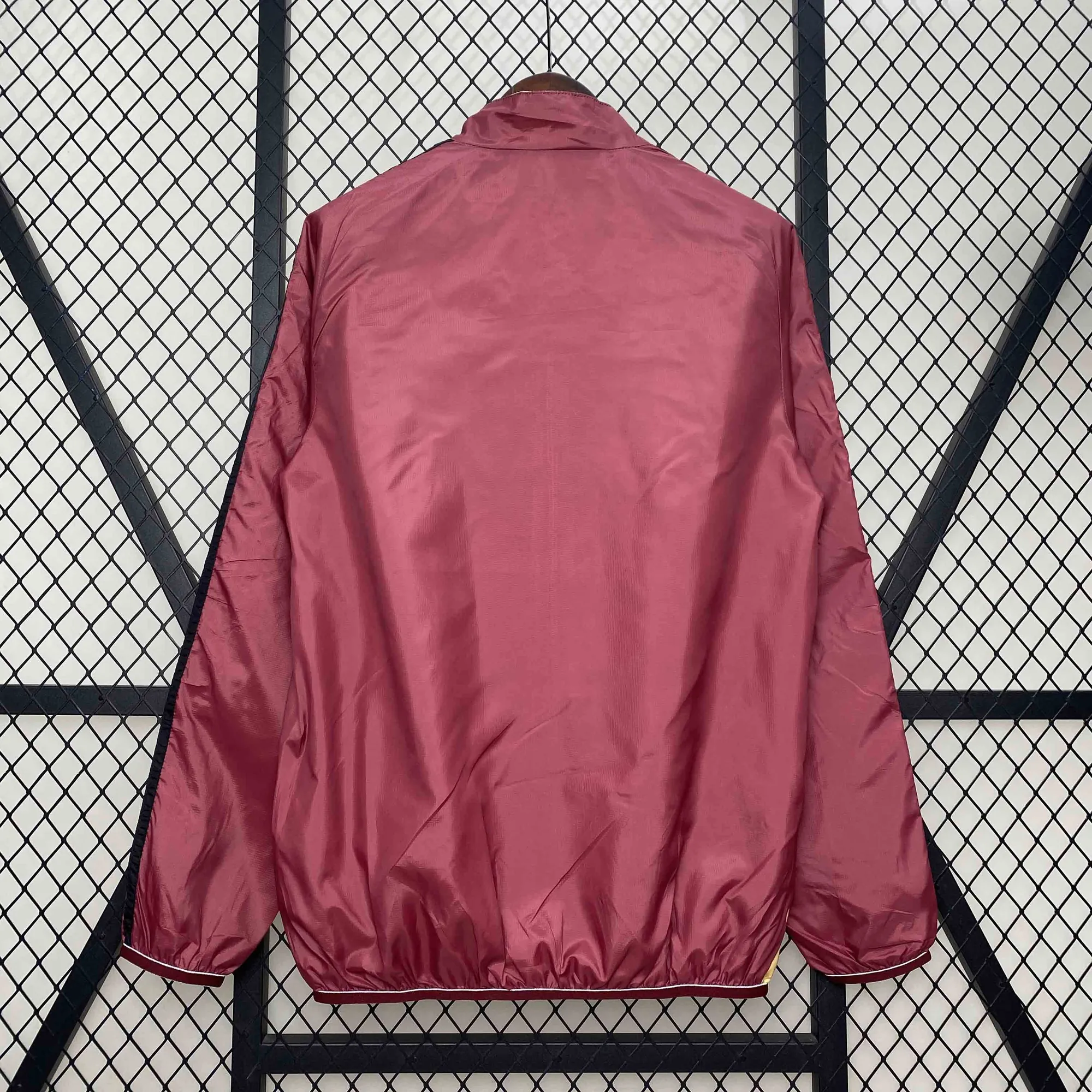 24-25 Real Madrid Khaki&Red Trench Coat Reversible Windbreaker Double-Sides Jacket AAAAJersey Y 4
