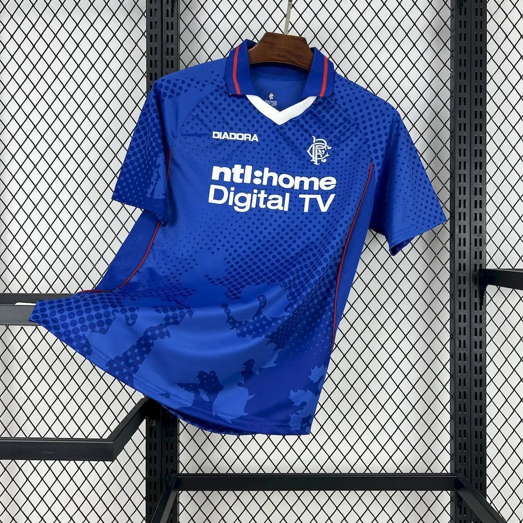 02-03 Rangers Home Retro Kit Vintage Shirt AAAAJersey Yupoo 6