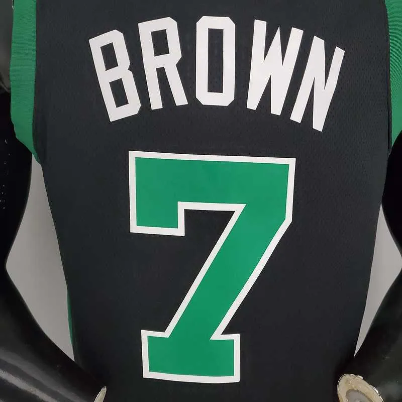 BROWN#7 Celtics White Jordan theme black 1