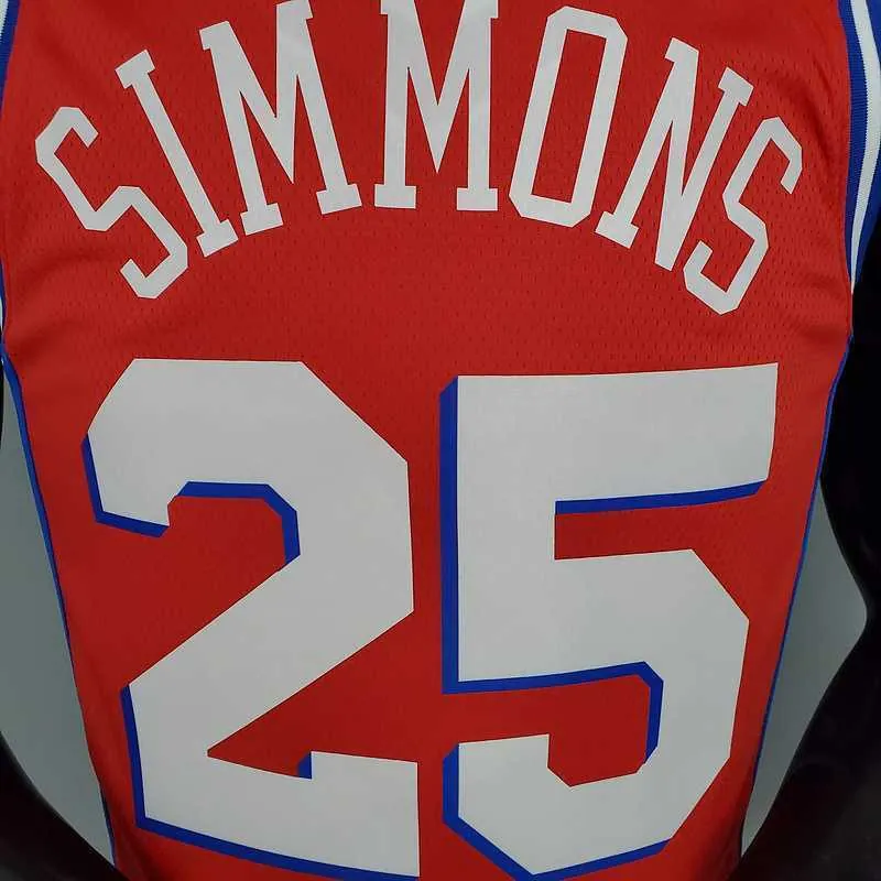 2021 SIMMONS#25 76ers Jordan Themed Red 3