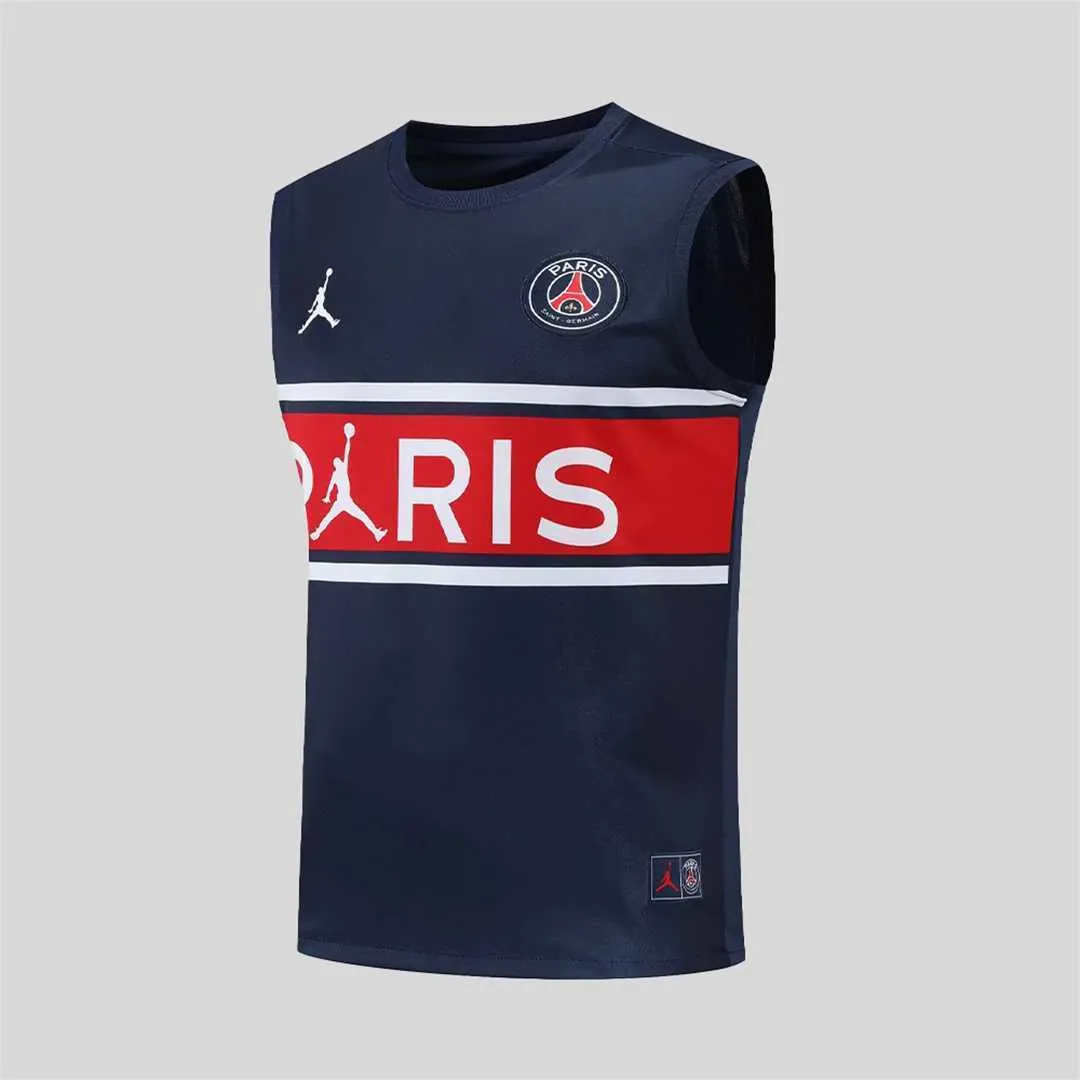 22-23 PSG vest training kit kit dark blue and red stripe 8