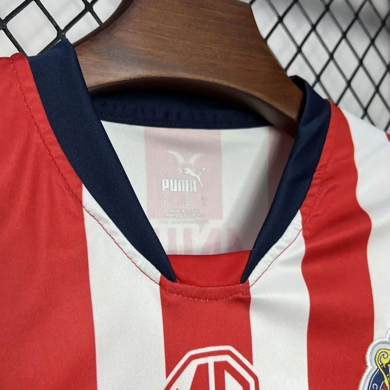 24-25 Chivas Guadalajara Home Kid Kits Youth Apparels AAAAJersey Wholesale Yupoo 7