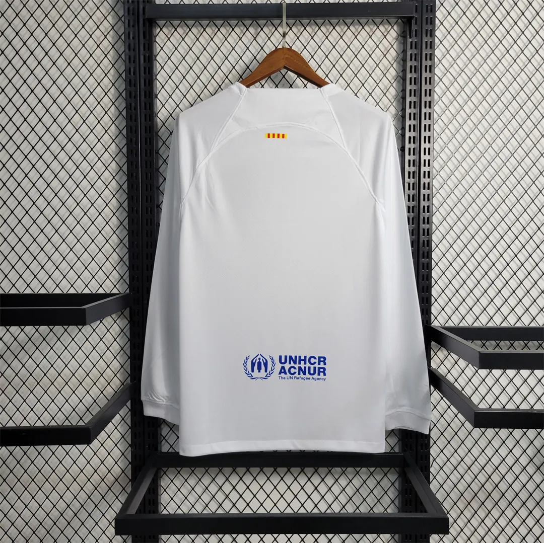 23-24 Barcelona white away Long Sleeve 8
