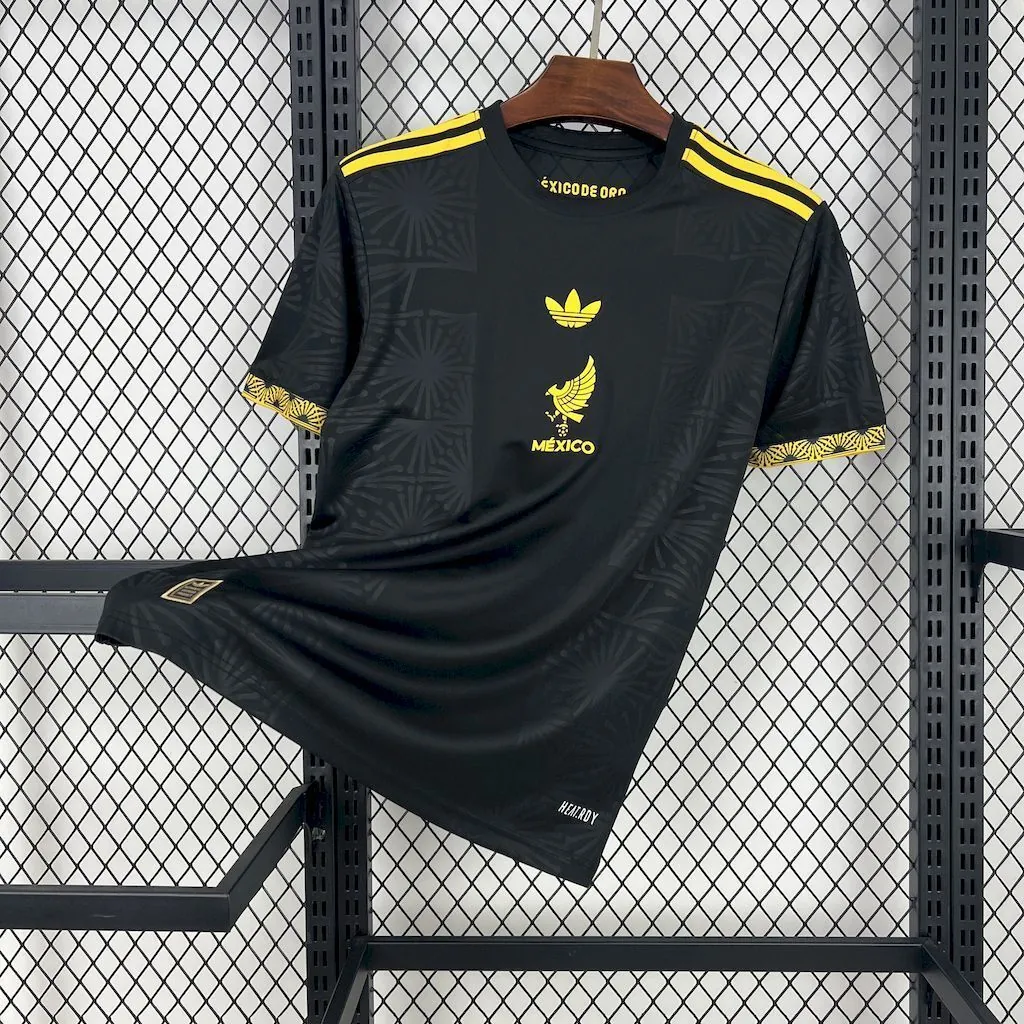 2025 Mexico Gold Black Soccer Shirt AAAAJersey Dropship Yupoo 5