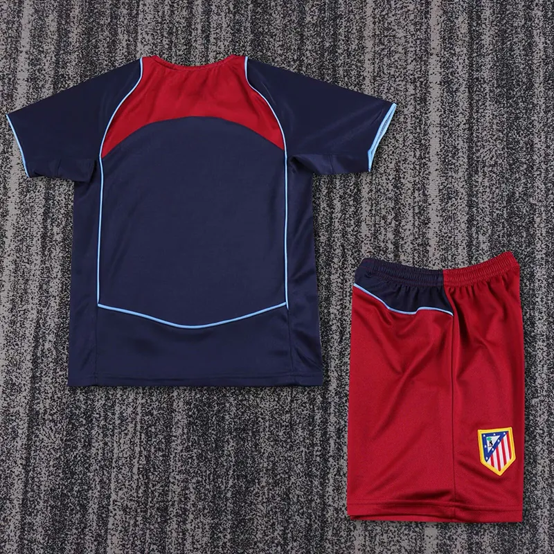 04-05 Atletico Madrid Away Retro Kid Kits Youth Apparels Soccer AAAAJersey Yupoo 1
