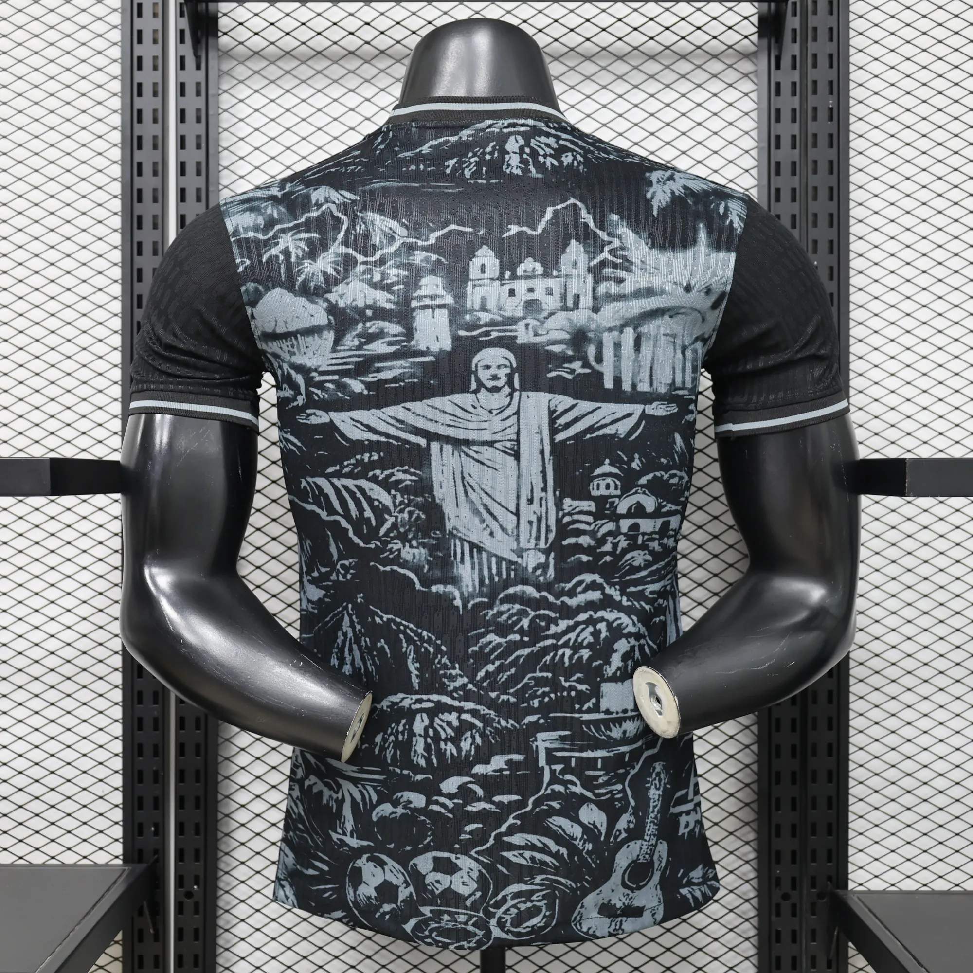 2026 Brazil Cristo Redentor Special Edition Football Player Version Black T-Shirt AAAAJersey Yupoo 7 3
