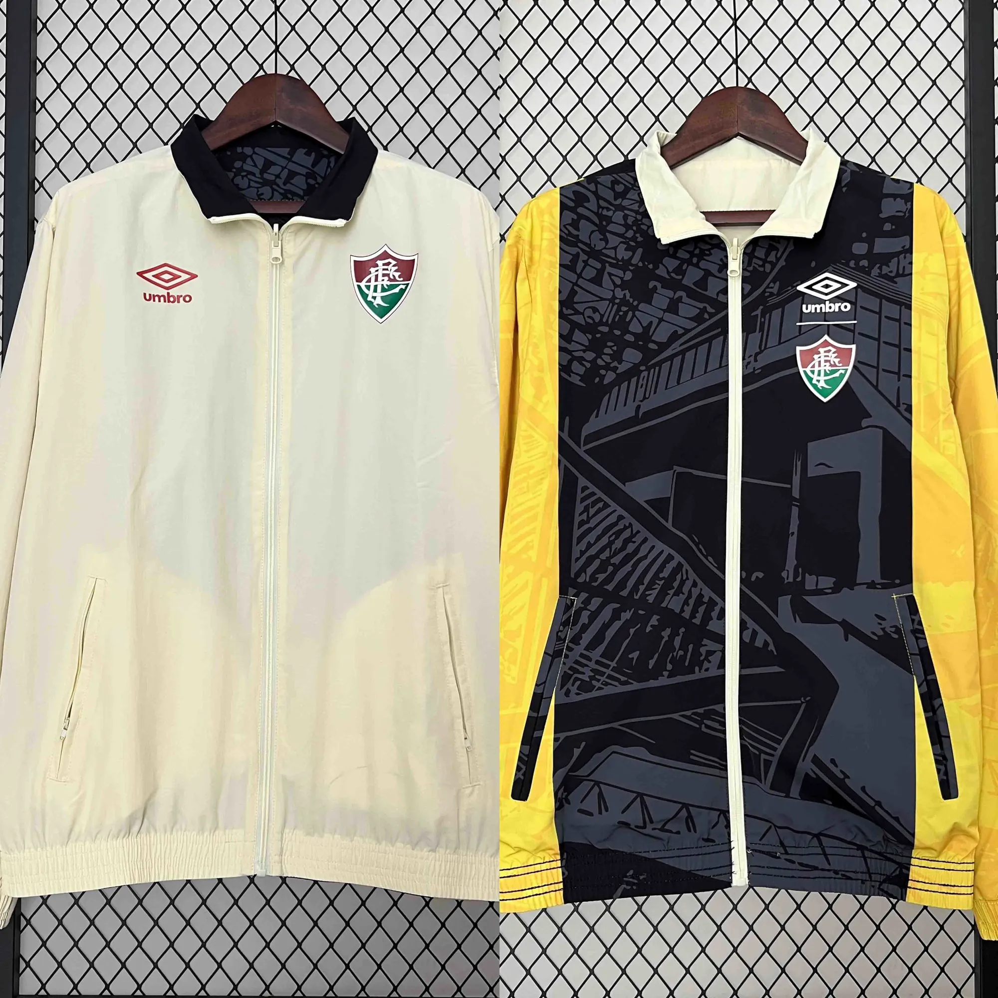 2024 Fluminese Trench Coat Reversible Windbreaker Double-Sides Jacket Soccer AAAAJersey Yupoo 9