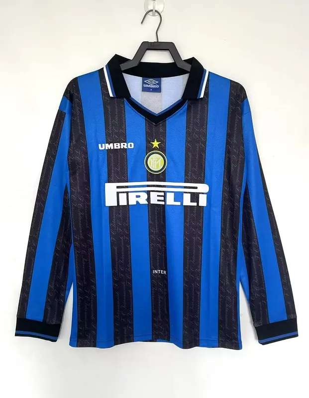97-98 Inter Milan Home Retro Kit Long Sleeve Shirt Soccer AAAAJersey Yupoo 8