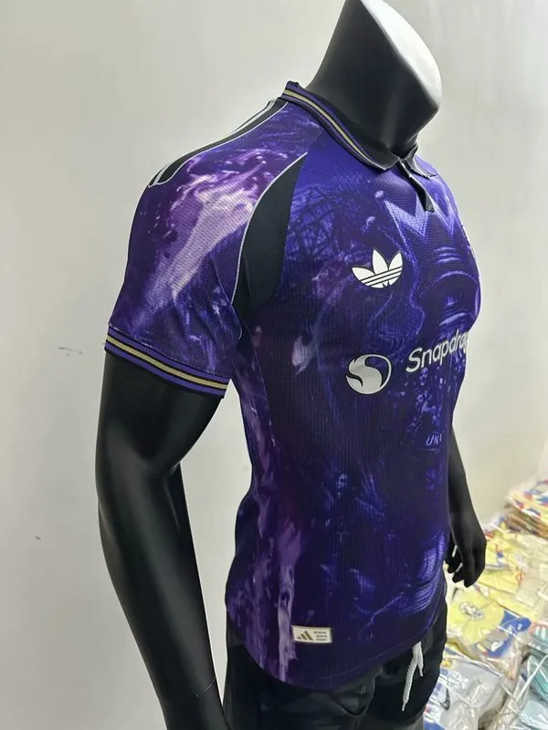 25-26 Manchester United Blue Kit POLO Special Edition Player Version Soccer AAAAJersey Yupoo S- 2