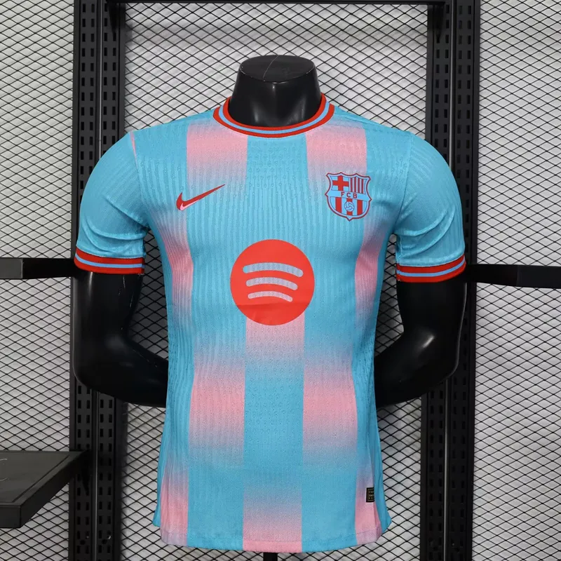 25-26 Barcelona Blue&Pink Special Edition Kit Player Version Shirt Soccer AAAAJersey Yupoo 5
