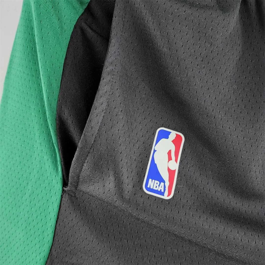 Boston Celtics NBA Shorts Black Green Trim 3