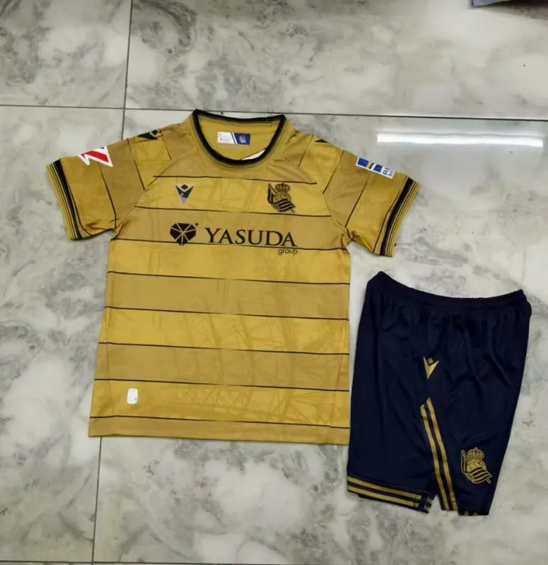 24-25 Real Sociedad Away Kid Kits Youth Apparels Soccer AAAAJersey Yupoo 2