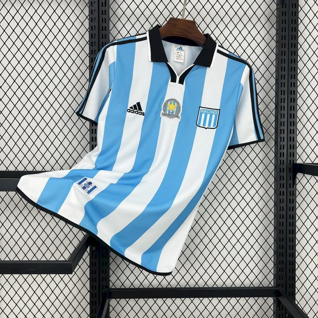 00-01 Racing Club de Avellaneda Home Retro Kit Vintage Shirt AAAAJersey Supplier Yupoo 7