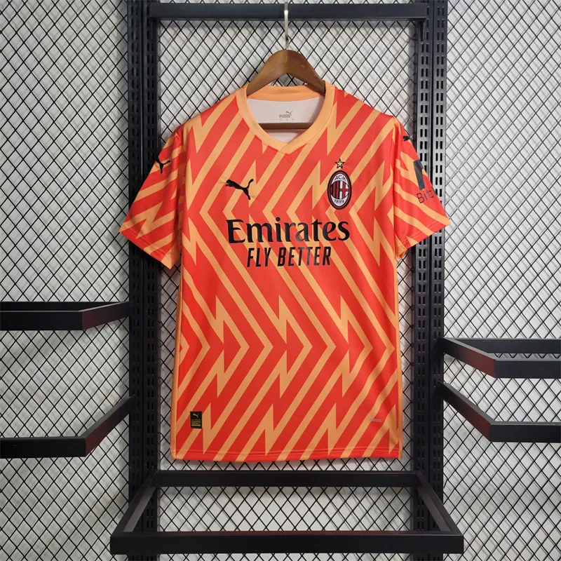 23-24 AC Milan Goalkeeper Orange Size S-XXL Soccer Jersey 11