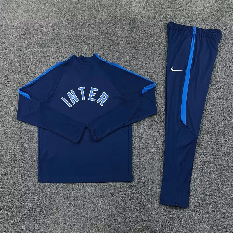 26-27 Inter Milan Mens Kit Royal Blue Half Pull Training Suit Yupoo 7 2