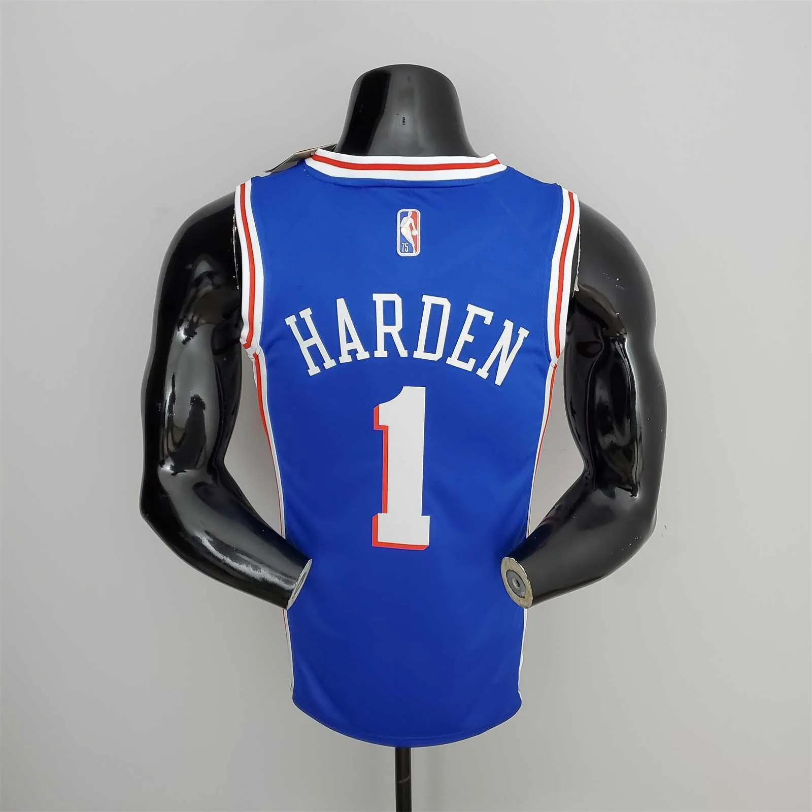 75th Anniversary Philadelphia 76ers HARDEN#1 Blue NBA Jersey 9