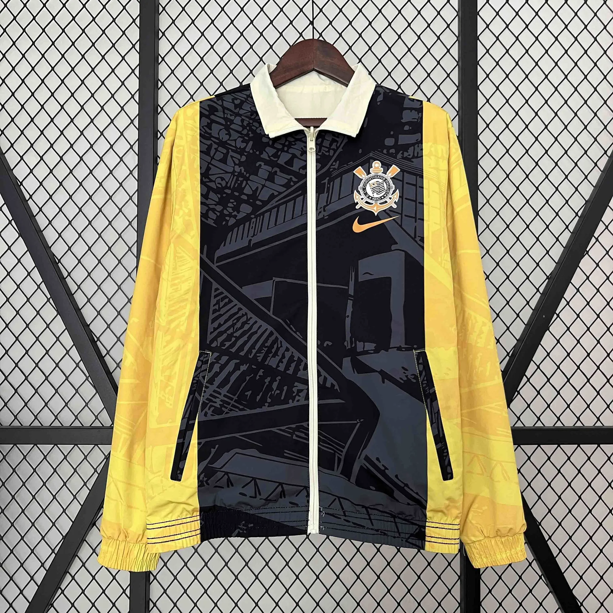 2024 Corinthians Trench Coat Reversible Windbreaker Double-Sides Jacket Soccer AAAAJersey Yupoo 1