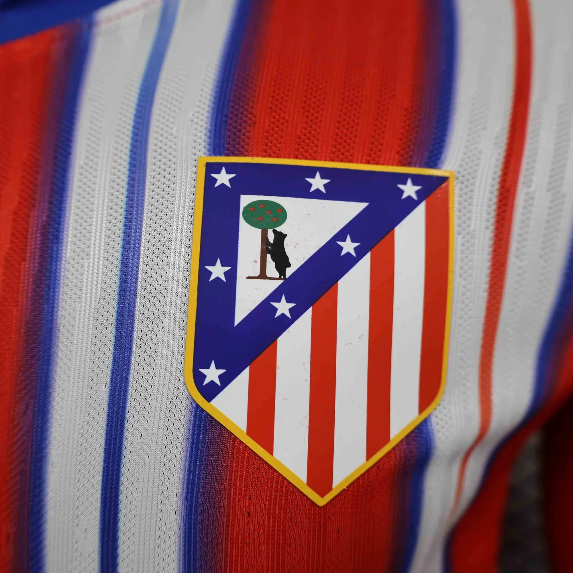 24-25 Atletico Madrid Home Long Sleeve Kit Player Version Shirt 2