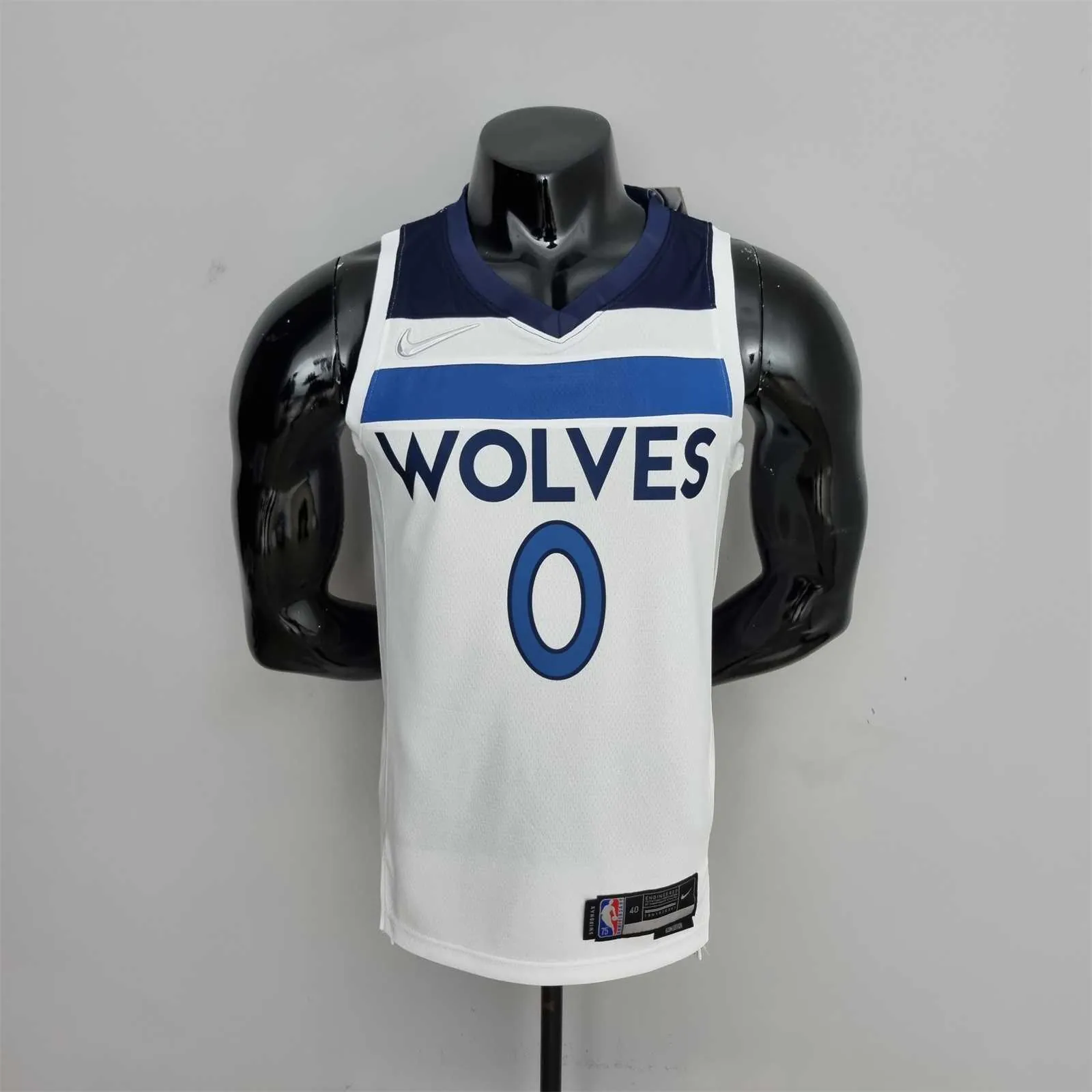 75th Anniversary Minnesota Timberwolves Russell #0 Royal White NBA Jersey 9