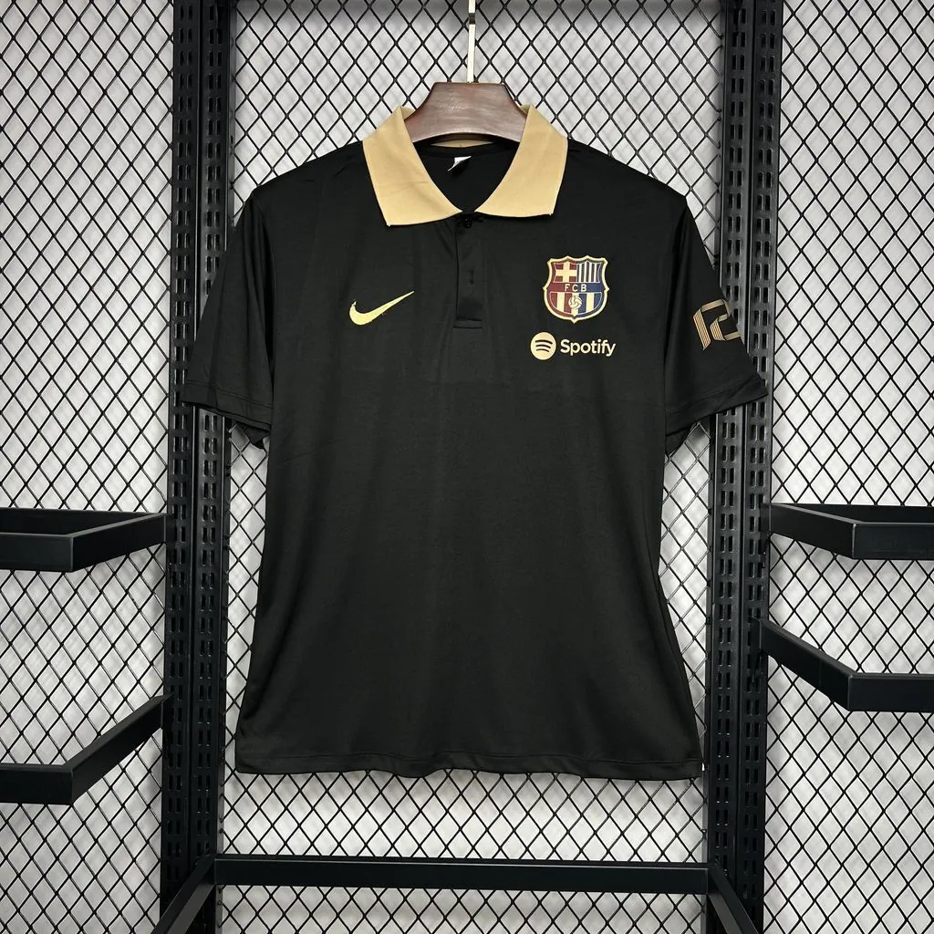 24-25 Barcelona Black Polo Shirt Soccer Uniforms Soccer AAAAJersey Yupoo 5