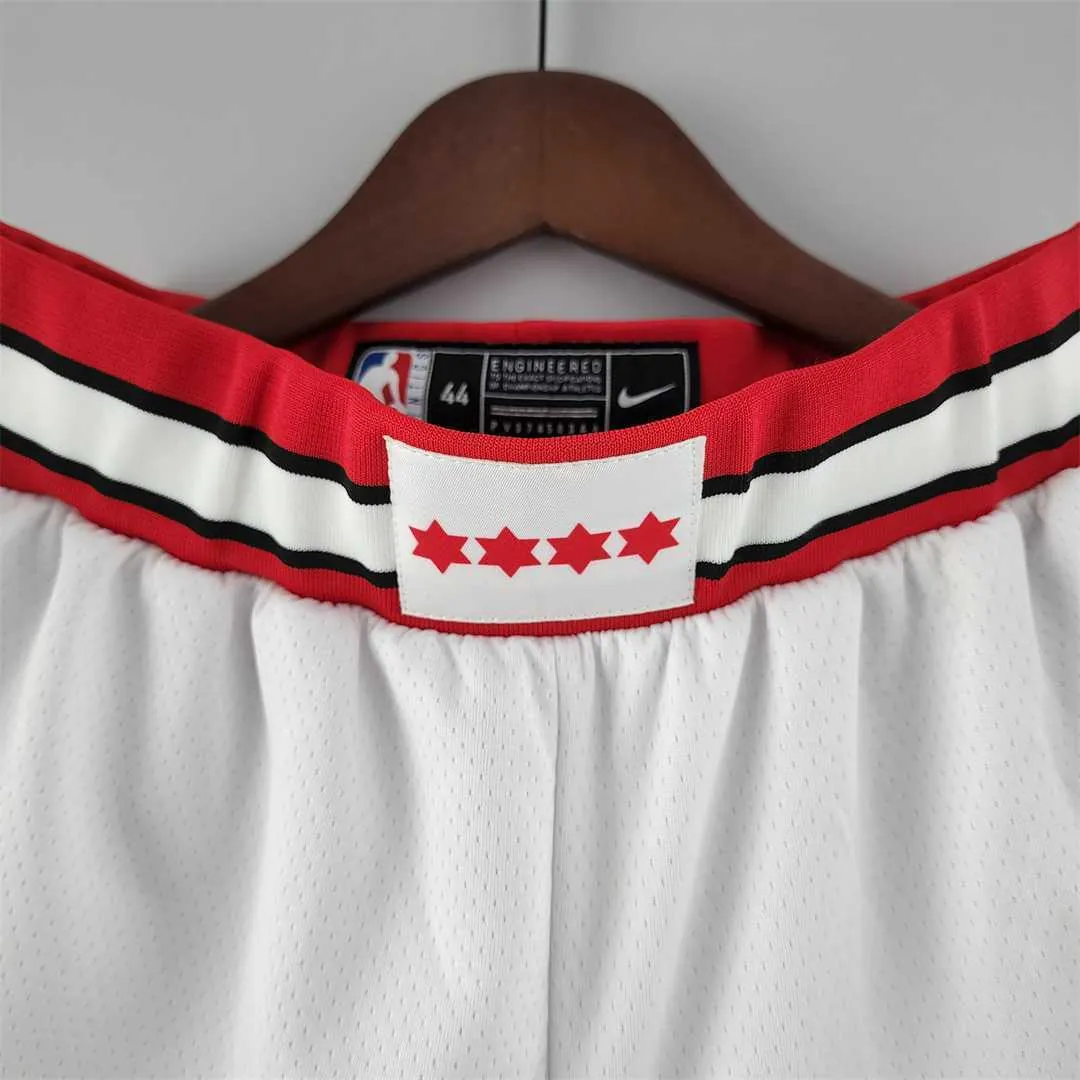 Chicago Bulls white NBA shorts 8