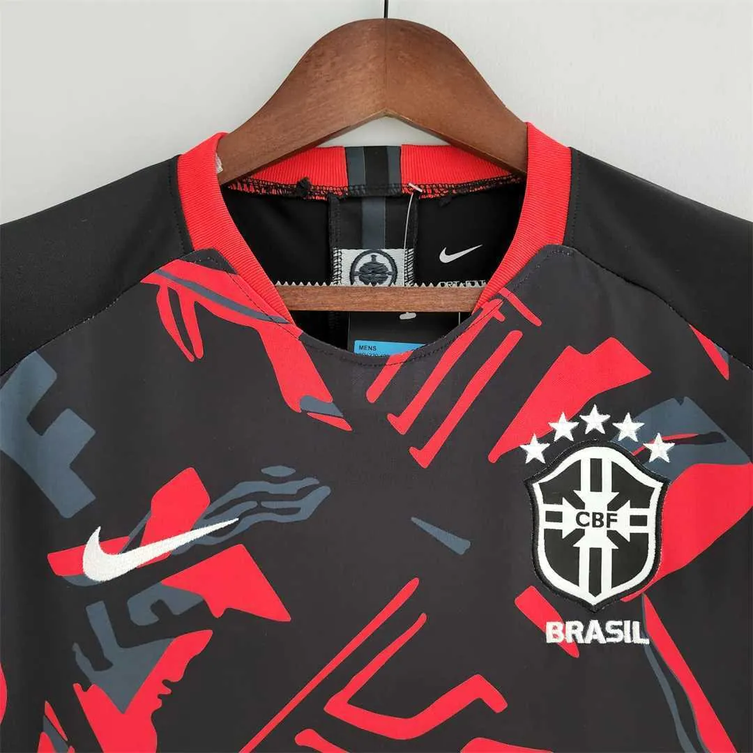 2022 Brazil training suit red black 2