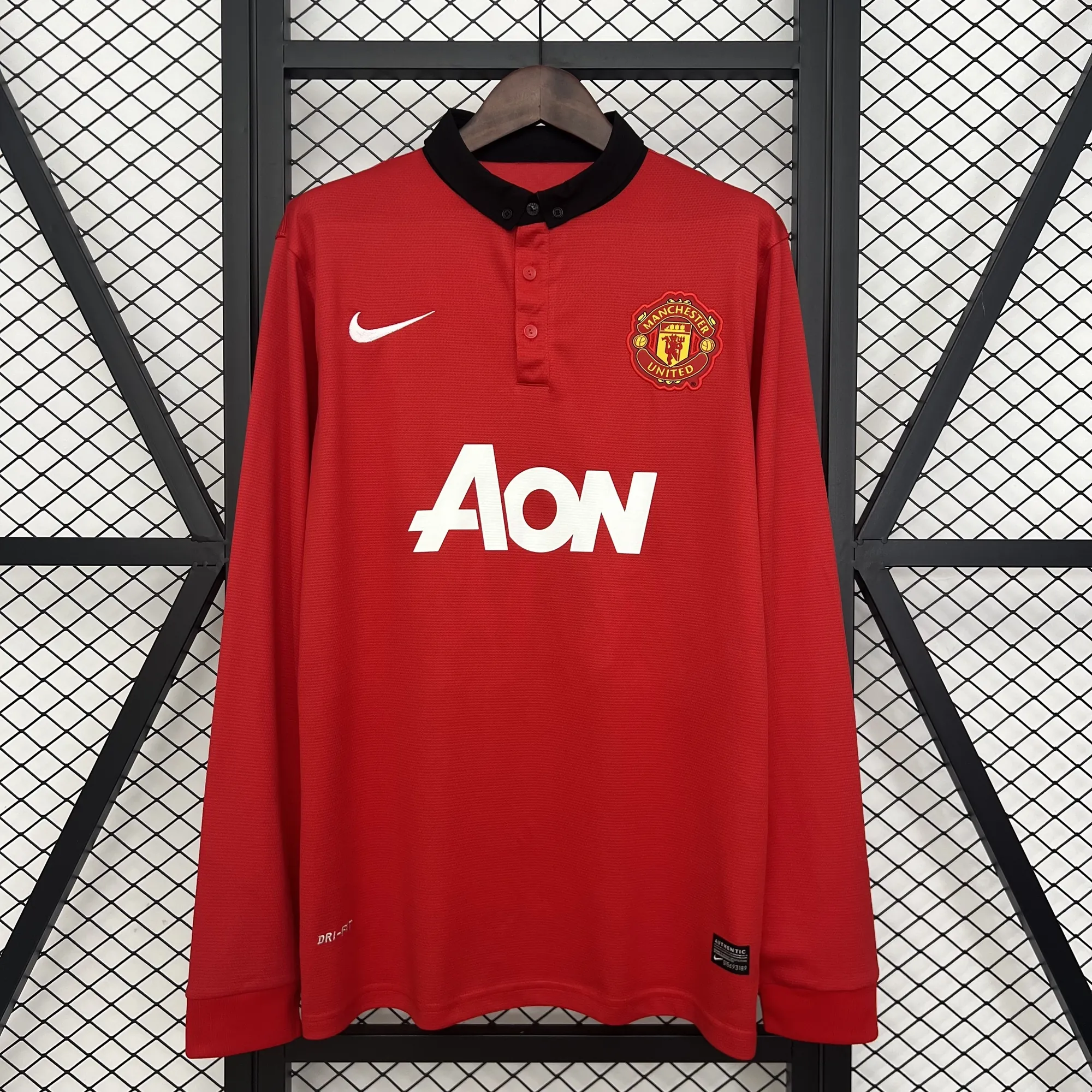 13-14 Manchester United Home Retro Kit Long Sleeve Shirt Cheap AAAAJerseys Supply Yupoo 8