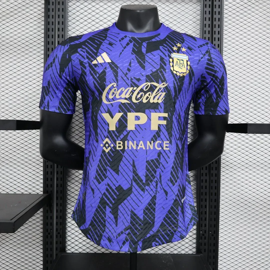 2023 Argentina Pre-match Player Version S-XXL Cheap Soccer Jerseys 8