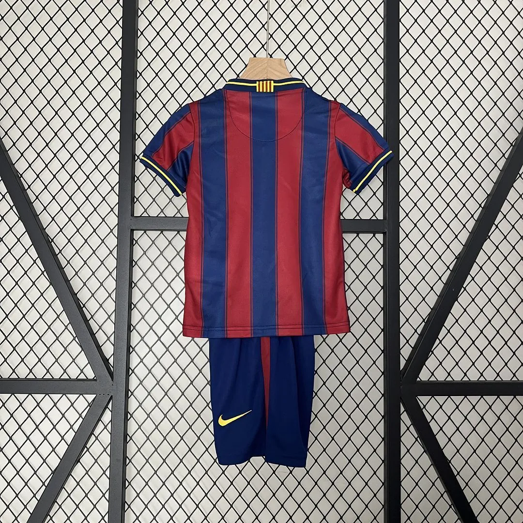 09-10 Barcelona Home Retro Kids Kits Children Shirt Football Jerseys Yupoo 7